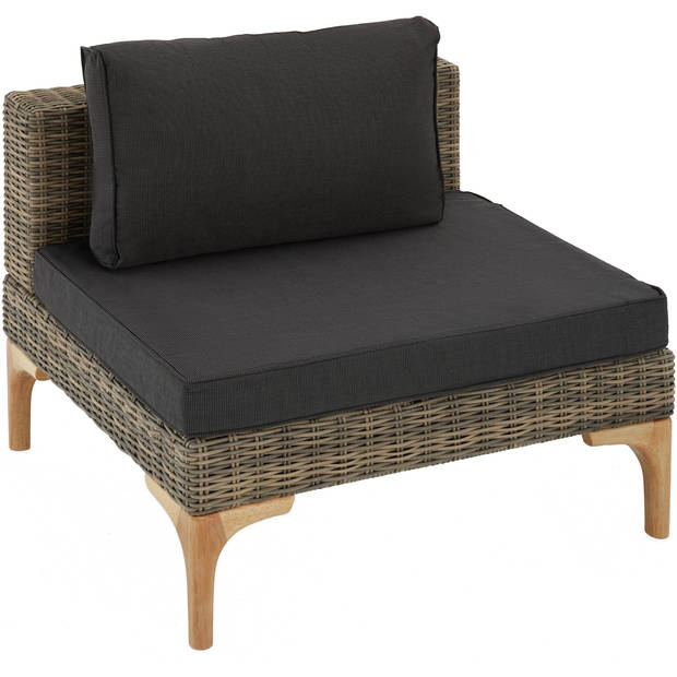 tectake® - Wicker lounge Konstanza met aluminium frame - natuurkleur - 404795