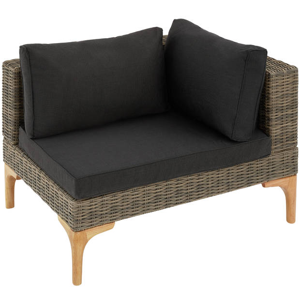 tectake® - Wicker lounge Konstanza met aluminium frame - natuurkleur - 404795