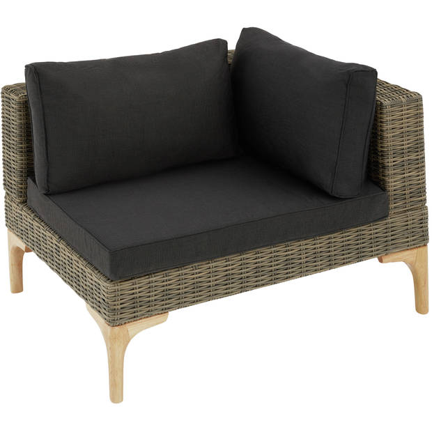 tectake® - Wicker lounge Bellaria met aluminium frame - natuur - 404797