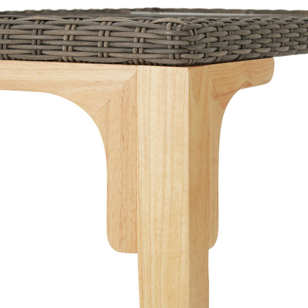 tectake® - Wicker tafel Foggia met 6 stoelen Rosarno - natuur - 404860