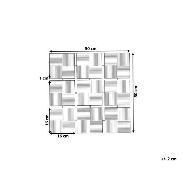 Beliani TITANIUM - Wanddecoratie-Wit-Metaal