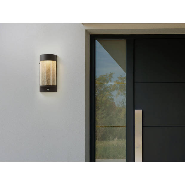 Beliani PHEPPIE - Outdoor LED wandlamp-Zwart-Glas