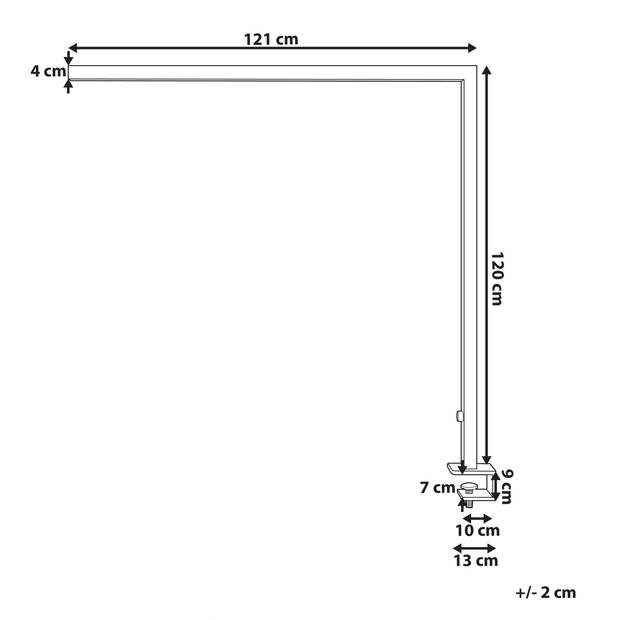 Beliani VOLANS - Bureaulamp-Wit-Aluminium