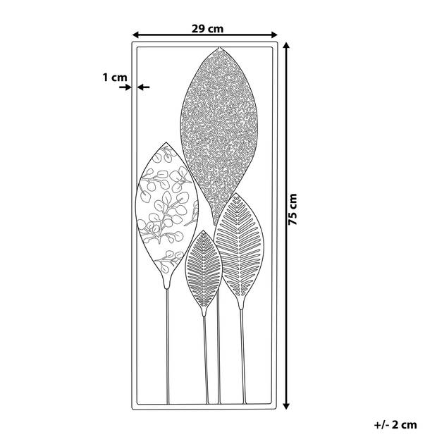 Beliani PLATINUM - Wanddecoratie-Groen-Metaal