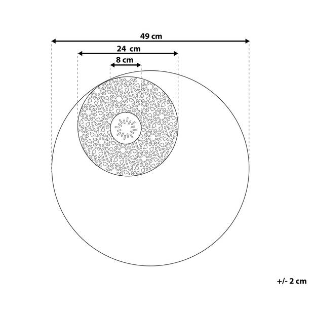 Beliani RUBIDIUM - Wanddecoratie-Wit-Metaal