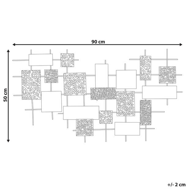 Beliani ASTATINE - Wanddecoratie-Goud-Metaal