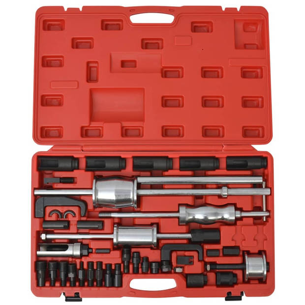 The Living Store Diesel Injector Trekkerset - Hoogwaardig Stalen Gereedschap - Incl - 4 Adapters - 4 Glijhamers - 5