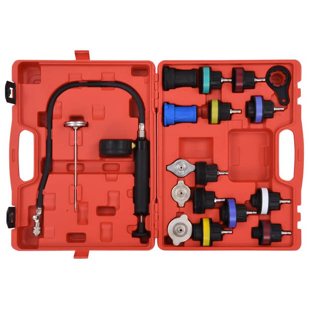 The Living Store Radiatorsysteem Tester - 0-2.5 bar - Kunststof/Aluminium - Geschikt voor alle voertuigen - Inclusief