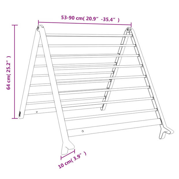 The Living Store Droogrek - Aluminium - Verstelbaar - Ruimtebesparend - Zilver - (53-90) x 10 x 64 cm