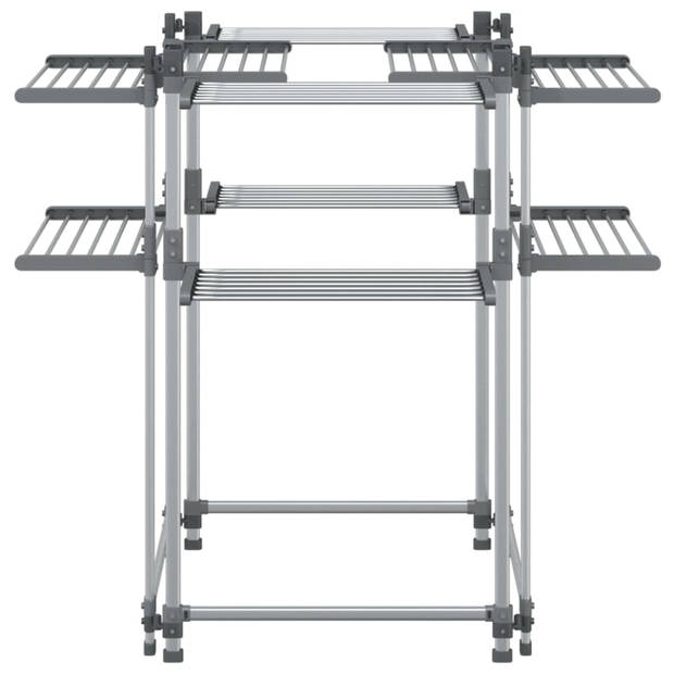 The Living Store Wasdroogrek - 2-Laags - Aluminium - 107x107x120 cm - Compact