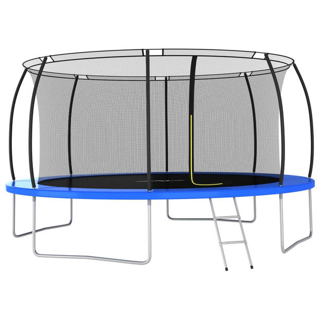 The Living Store Trampoline - Ronde trampolineset met veiligheidsnet en regenhoes - 460 x 80 cm (ø x H) - GS