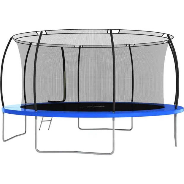 The Living Store Trampoline - Ronde trampolineset met veiligheidsnet en regenhoes - 460 x 80 cm (ø x H) - GS