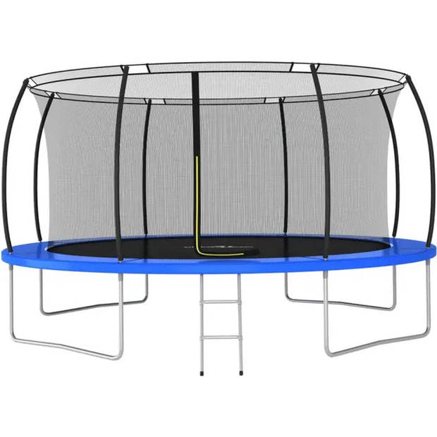 The Living Store Trampoline - Ronde trampolineset met veiligheidsnet en regenhoes - 460 x 80 cm (ø x H) - GS