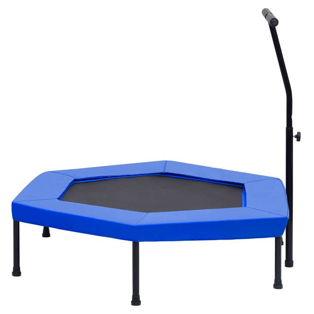 The Living Store Fitnesstrampoline - 122 cm - Zeshoek - Stalen frame - Anti-slip PP mat - T-stanggreep - 42