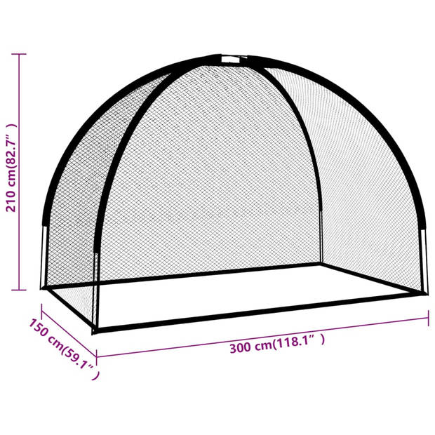 The Living Store Golfnet - Duurzaam polyester - Stabiele structuur - Brede toepassingen - Eenvoudig te vervoeren -