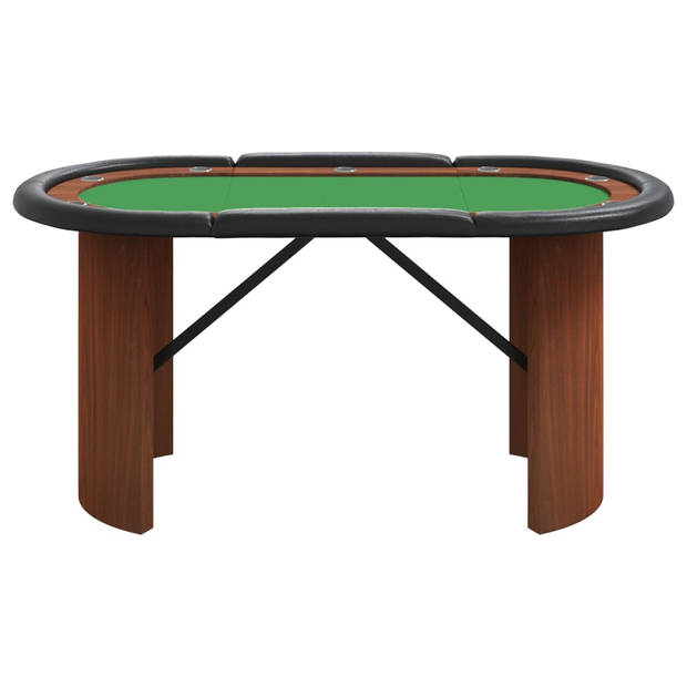 The Living Store Poker Pokertafel - Groen - 160 x 80 x 75 cm - Casinokwaliteit