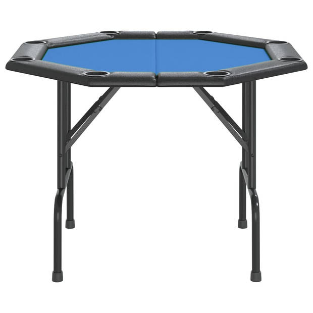 The Living Store Pokertafel - Inklapbaar - 108 x 108 x 75 cm - Zacht tafelblad - Ingebouwde bekerhouders - Comfortabele