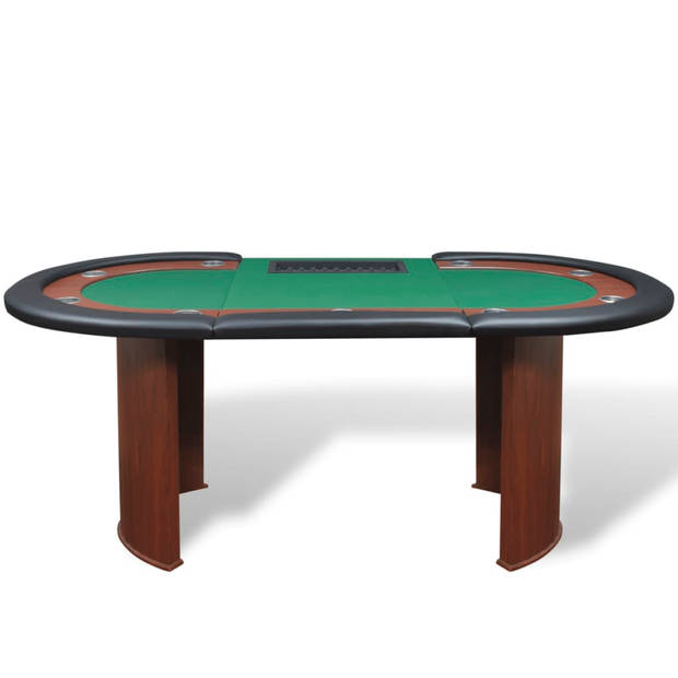 The Living Store Pokertafel - Casino kwaliteit - 208 x 107 x 81 cm - Groen