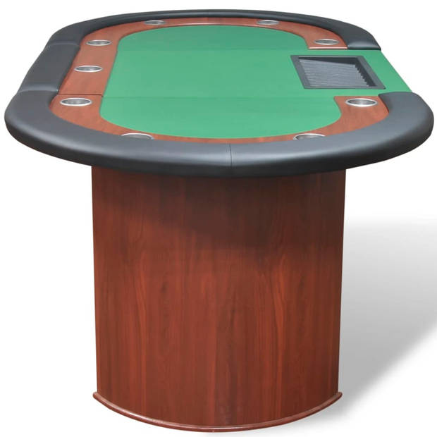 The Living Store Pokertafel - Casino kwaliteit - 208 x 107 x 81 cm - Groen