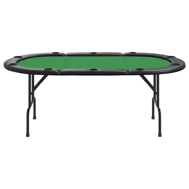The Living Store Pokertafel - Opvouwbaar - Groen - 206x106x75 cm - Casinokwaliteit