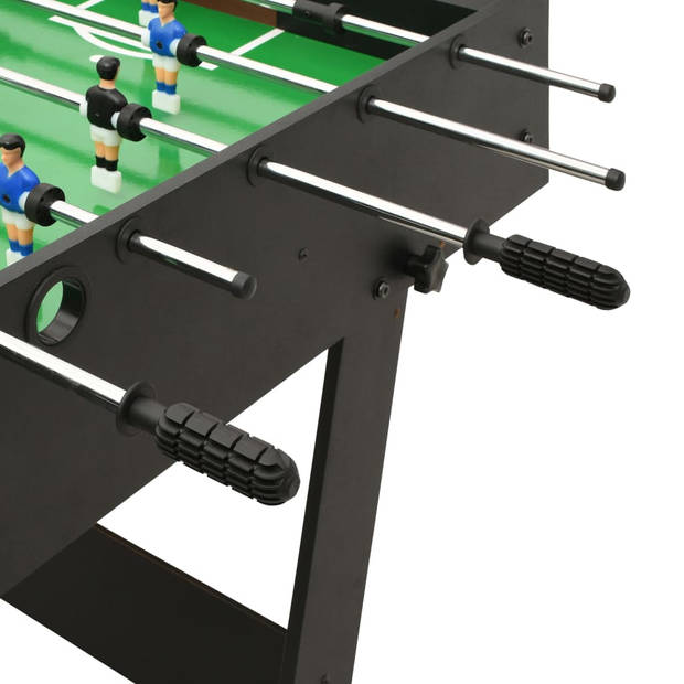 The Living Store Voetbaltafel Airhockey - 121 cm - Zwart