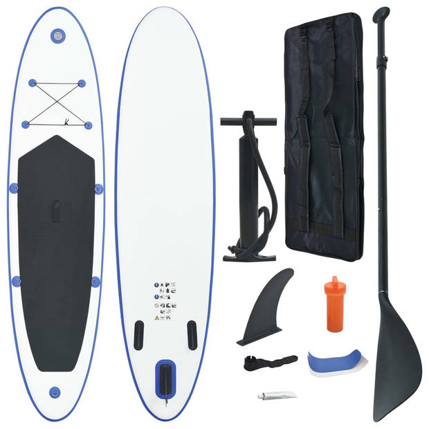 The Living Store Stand Up Paddleboard - 330 x 72 x 10 cm - Ideaal voor peddelen en surfen - Inclusief accessoires -