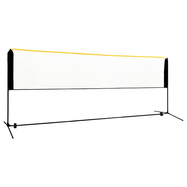 The Living Store Badmintonnet - Buiten - Stalen frame - Zwart - Duurzaam - Verstelbaar - Polyetheen net - Draagtas -