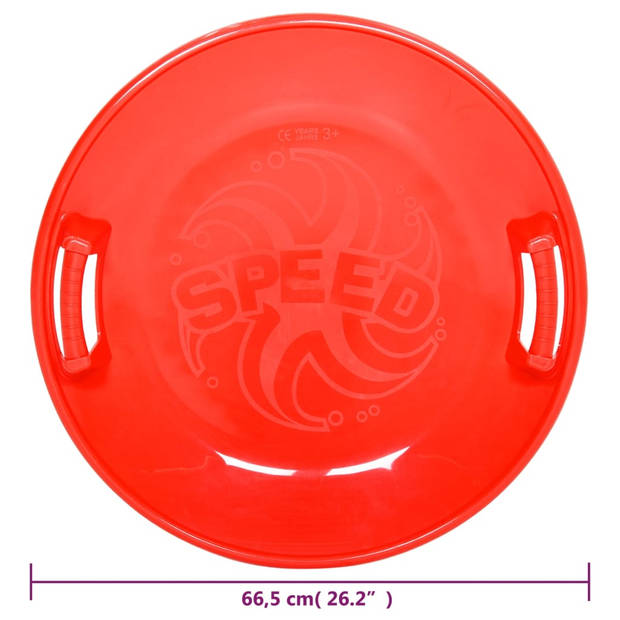 vidaXL Slee rond 66,5 cm PP rood