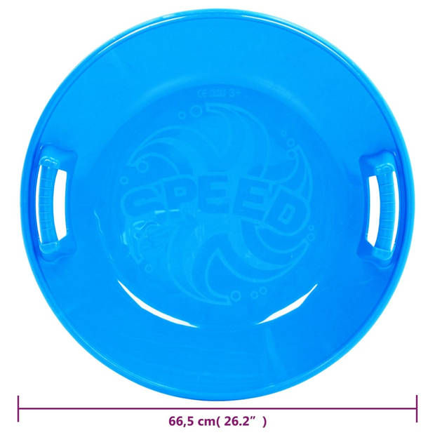The Living Store Slee Classic Blauw - 66.5 cm - Polypropeen (PP) - Weerbestendig - Ergonomisch handvat - Verzonken