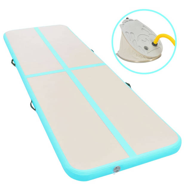 The Living Store Opblaasbare Sportmat - Grote en duurzame gymnastiekmat - Schokabsorberend - anti-slip en waterdicht -