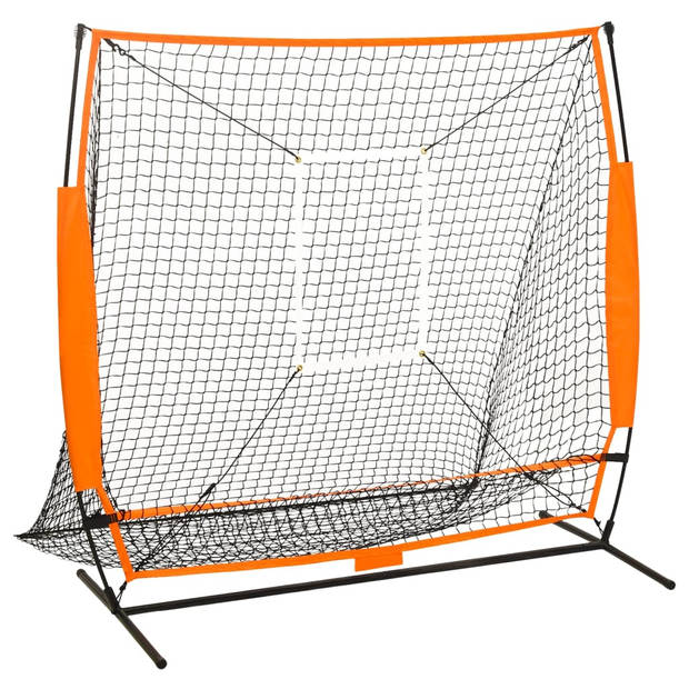 The Living Store Honkbal oefennet - Solo- en teamtraining - Stalen frame - Geschikt voor binnen en buiten - Slijtvast -