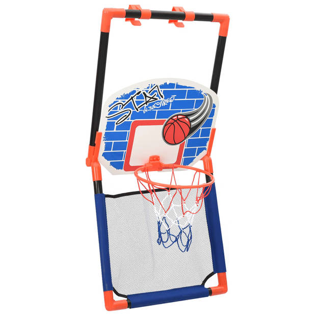 The Living Store Basketbalset - Meerkleurig - 44 x 52 x 66 cm - Staand/Hangend- PP Materiaal - Kunststof Ring -