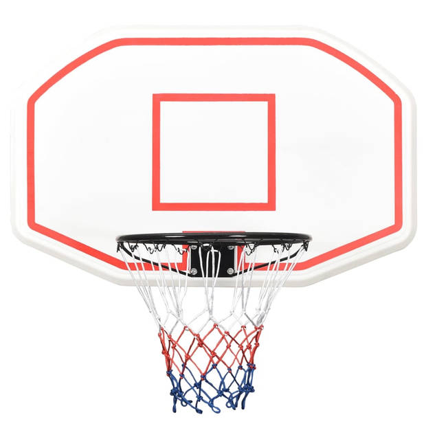 vidaXL Basketbalbord 109x71x3 cm polyetheen wit