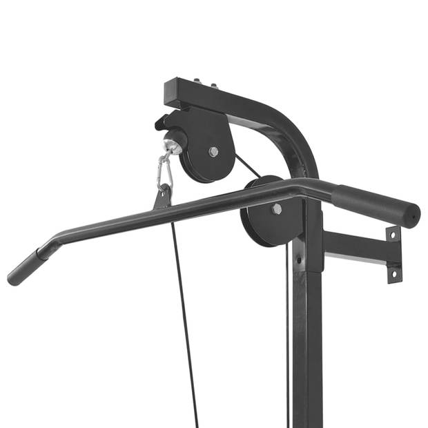 The Living Store Krachttoren - Wandgemonteerde fitnessapparaat - Lat pull-down - lage cable-pull - Staal - 99x53x194 cm