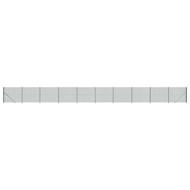 The Living Store Draadgaashek Groen 2x25m - 75x50mm - Gegalvaniseerd Staal PVC-Coating