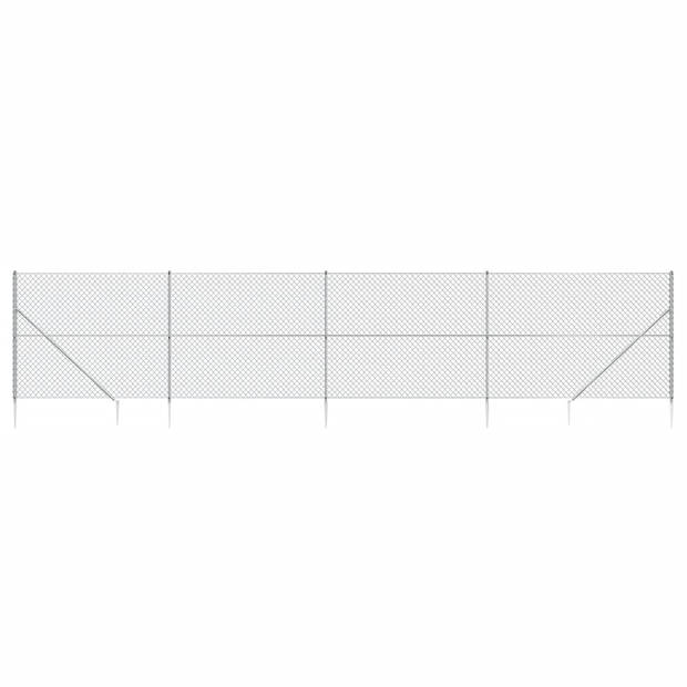 The Living Store Gaashekwerk - 1.4 x 10m - Staal met PVC-coating - Zilver