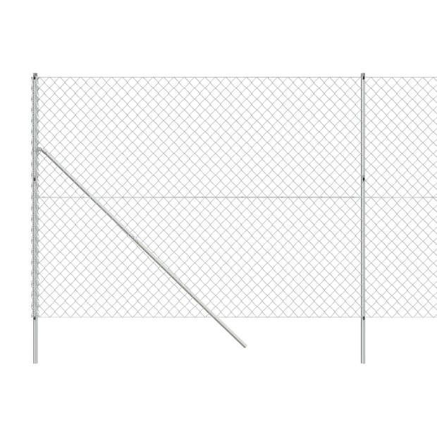 vidaXL Gaashek 1,6x10 m zilverkleurig