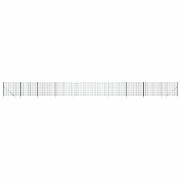 The Living Store Gaashekwerk - 2 x 25 m - Gegalvaniseerd staal met PVC-coating - 100 x 100 mm - 1.5 / 1.9 mm