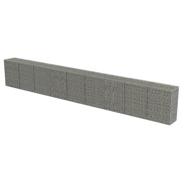 The Living Store Gabion mand - 900 x 50 x 100 cm - gegalvaniseerd staal - Hoog draagvermogen