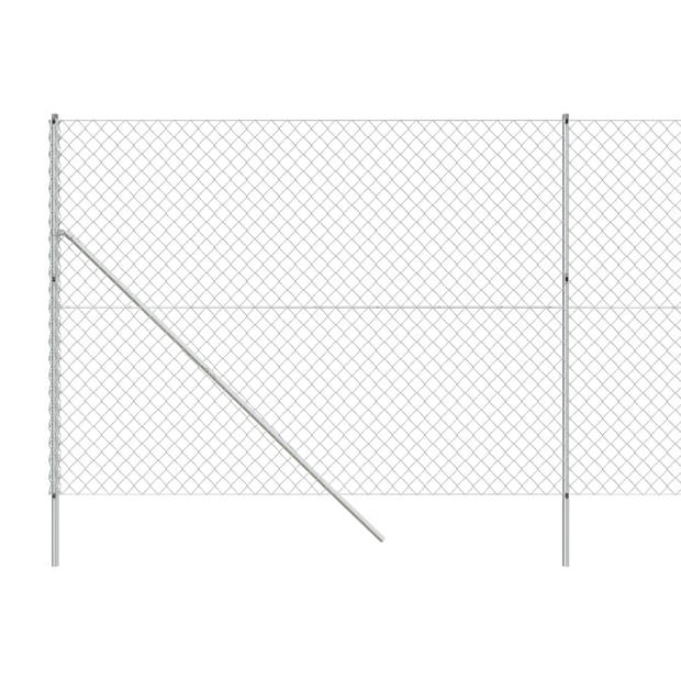 vidaXL Gaashek 2,2x10 m zilverkleurig