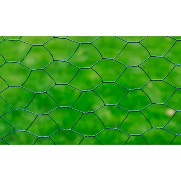 vidaXL Kippengaas 25x0,75 m staal met PVC-coating groen