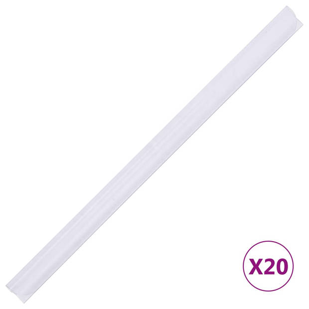 vidaXL Tuinscherm 35x0,19 m PVC steen-look grijs