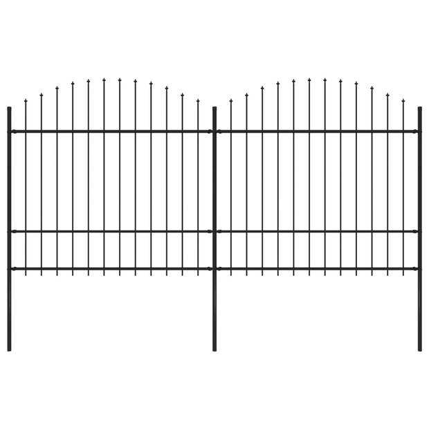 The Living Store Tuinhek - Stalen - 3.4m lengte - Robuust en duurzaam - Privacy en veiligheid