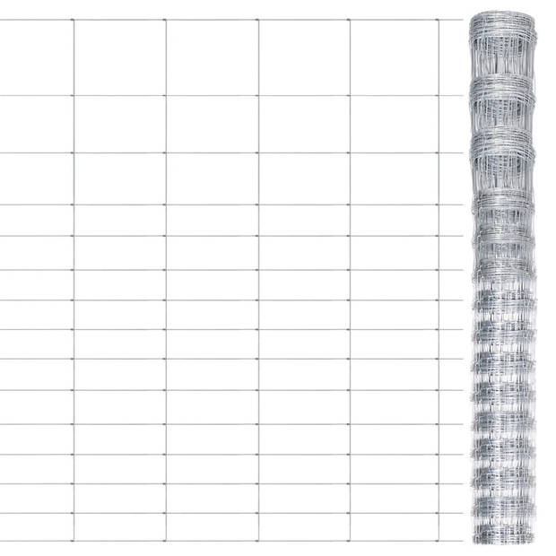 The Living Store Draadhekwerk 50x1.6m (LxH) - Gegalvaniseerd staal - 15 cm verticale draadafstand