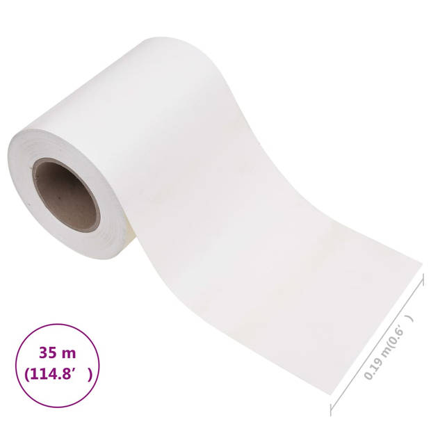 The Living Store Privacyscherm 35x0.19m - PVC-weefsel - Wit - Weerbestendig