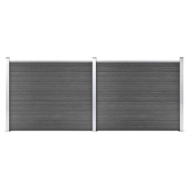 The Living Store Schuttingpanelen - HKC - 353x146 cm - zwart