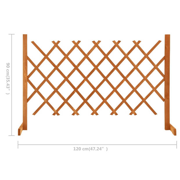 vidaXL Tuinlatwerk 120x90 cm massief vurenhout oranje