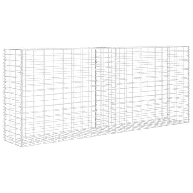 The Living Store Gabion Mand - 85x30x200 cm - Gegalvaniseerd Staal - Draaddiameter 3.5 mm