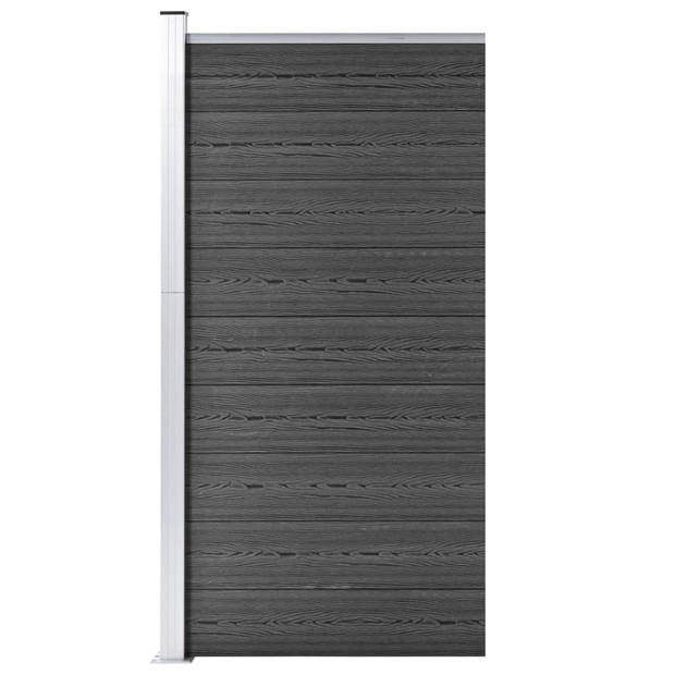 The Living Store Schuttingpaneel - Tuinbarrière/privacy-omheining - HKC - aluminium - staal - 95 x 186 cm - Zwart