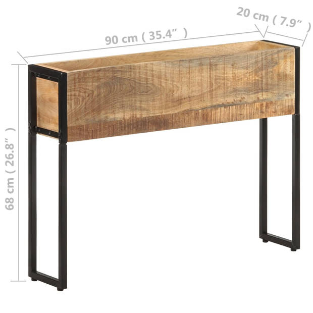 vidaXL Plantenbak 90x20x68 cm ruw mangohout